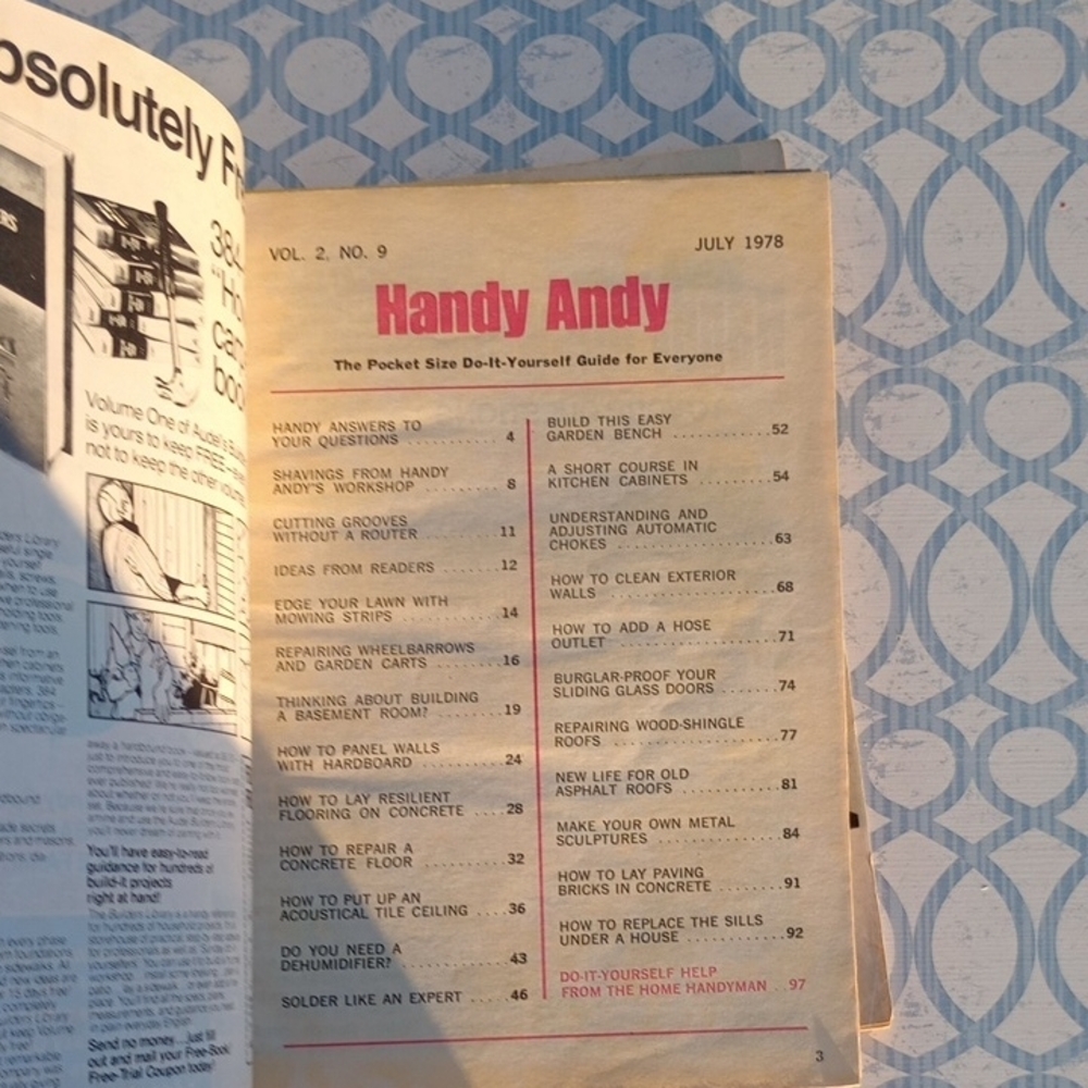 📚Vintage DIY Magazine Lot – 1978 Handy Andy + Masonry & Concrete Guide - Picture 4 of 12